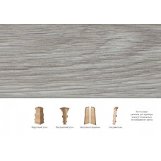 Плинтус пластиковый Arbiton Indo 135 Дуб Платиновый (Platinum Oak), 2500*70*26