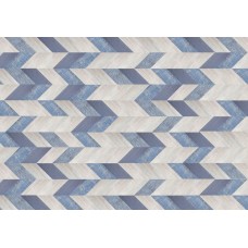 Пробковый пол Corkstyle Chevron Blue, предлакировка, 1230*305*6