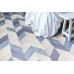 Пробковый пол Corkstyle Chevron Blue, предлакировка, 1230*305*6