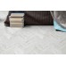 Пробковый пол Corkstyle Chevron White, предлакировка, 1230*305*6