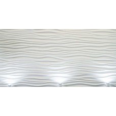 Дизайнерская панель 3D панели Artpole D-0002-3WH SILK 2 LED (White) гипс