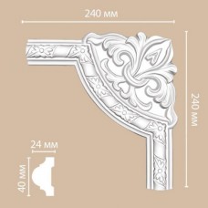 Угол декоративный Decomaster DP8051C 240*240*24мм полиуретан