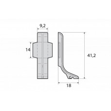 Плинтус напольный Effector Q 63.005 соединение для алюминиевый самоклеющийся черный ПВХ