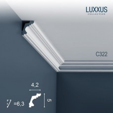 Плинтус потолочный Orac Decor C322 Luxxus полиуретан