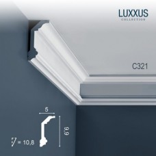 Плинтус потолочный Orac Decor C321 Luxxus полиуретан