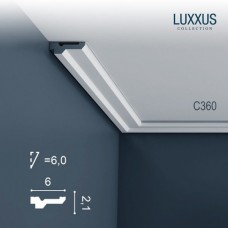 Плинтус потолочный Orac Decor C360 Luxxus полиуретан