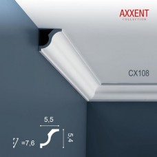 Плинтус потолочный Orac Decor CX108 Axxent дюрополимер