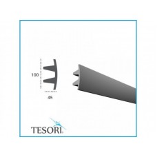 Плинтус потолочный Tesori KF503 для скрытого освещения полиуретан