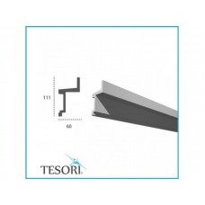 Плинтус потолочный Tesori KF705 для скрытого освещения полиуретан