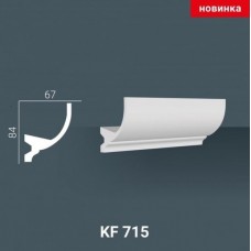 Плинтус потолочный Tesori KF 715 с подсветкой полиуретан