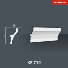 Плинтус потолочный Tesori KF 719 с подсветкой полиуретан