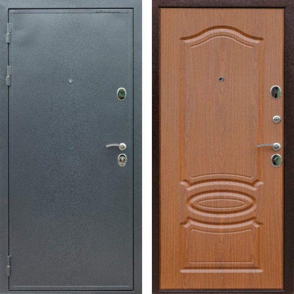 Входная металлическая дверь Армада Модель-2 Антик серебро / Морёная берёза