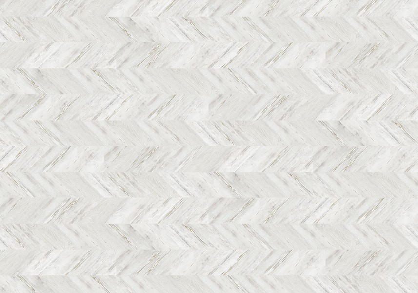 Пробковый пол Corkstyle Chevron White, предлакировка, 1230*305*6