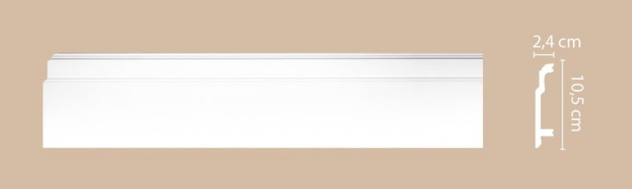 Плинтус напольный Decomaster A155 24*105мм дюрополимер
