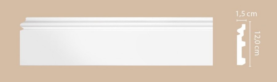 Плинтус напольный Decomaster A004 15*120мм дюрополимер