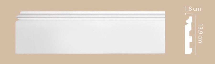 Плинтус напольный Decomaster A118 18*139мм дюрополимер