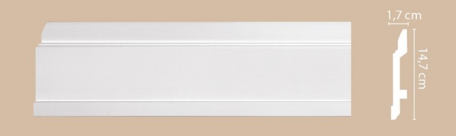Плинтус напольный Decomaster A104 17*147мм дюрополимер