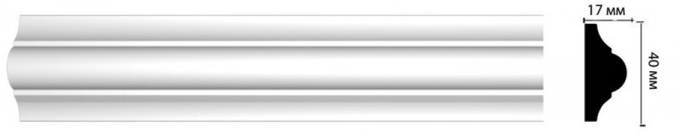 Молдинг Decomaster D002-ДМ 17*40мм дюрополимер