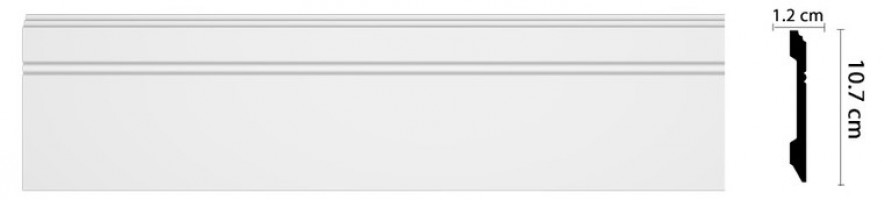 Плинтус напольный Decomaster D105 12*107мм полистирол