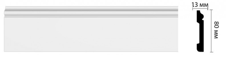 Плинтус напольный Decomaster D005 13*80мм полистирол