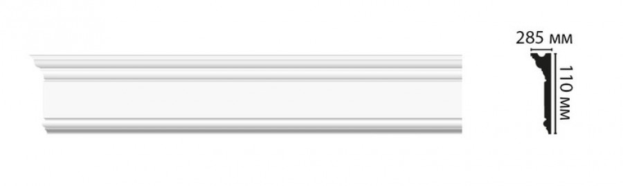 Плинтус потолочный Decomaster D225 29*110мм дюропрофиль дюрополимер