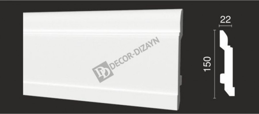 Плинтус напольный Decor Dizayn DD702 с кабель каналом дюрополимер