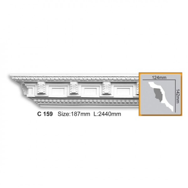Карниз с орнаментом Fabello Decor (Gaudi) C159 полиуретан