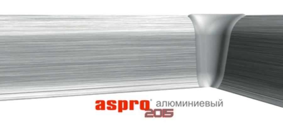 Плинтус напольный Midas A-5ZLCO-A0 Aspro ПВХ, алюминий