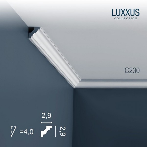 Плинтус потолочный Orac Decor C230 Luxxus полиуретан