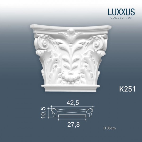 Капитель пилястры Orac Decor K251 Luxxus полиуретан