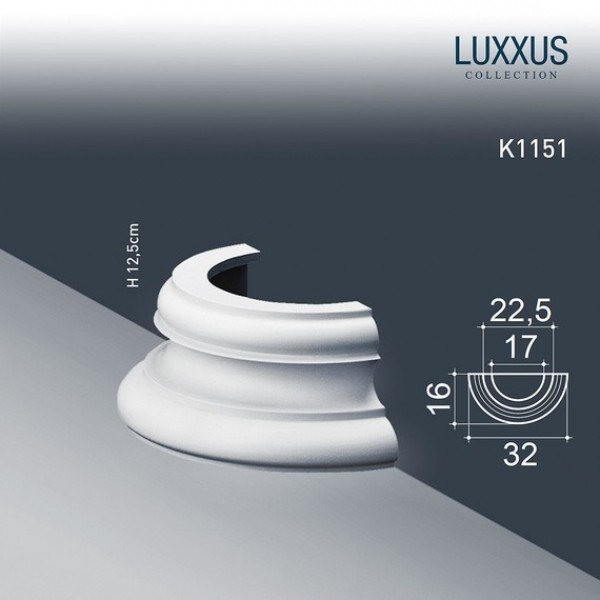 База полуколонны Orac Decor K1151 Luxxus полиуретан
