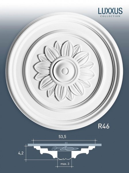 Розетка потолочная Orac Decor R46 Luxxus полиуретан