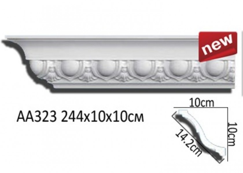 Плинтус потолочный Perfect AA323 полиуретан