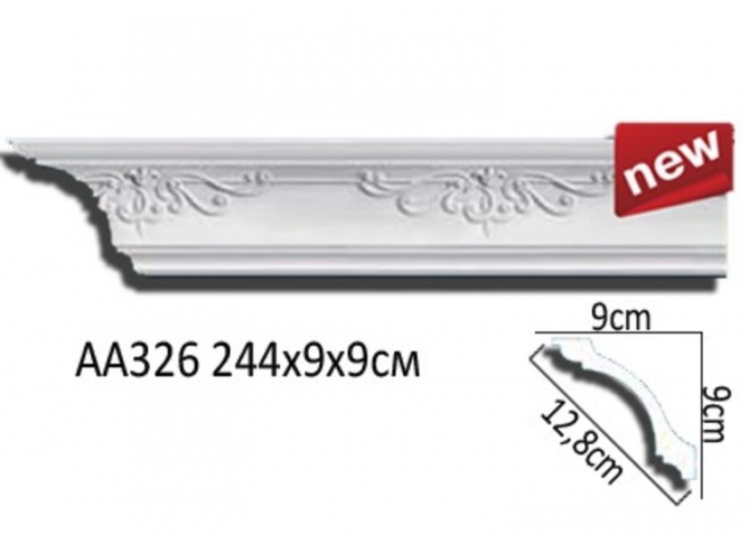 Плинтус потолочный Perfect AA326 полиуретан