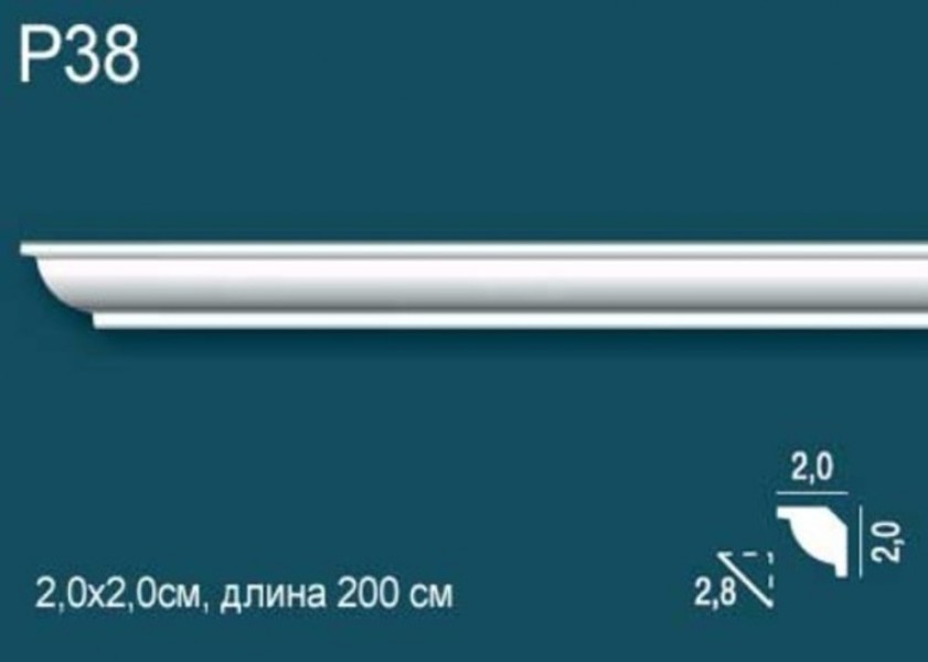 Плинтус потолочный Perfect PLUS P38 полистирол, дюрополимер