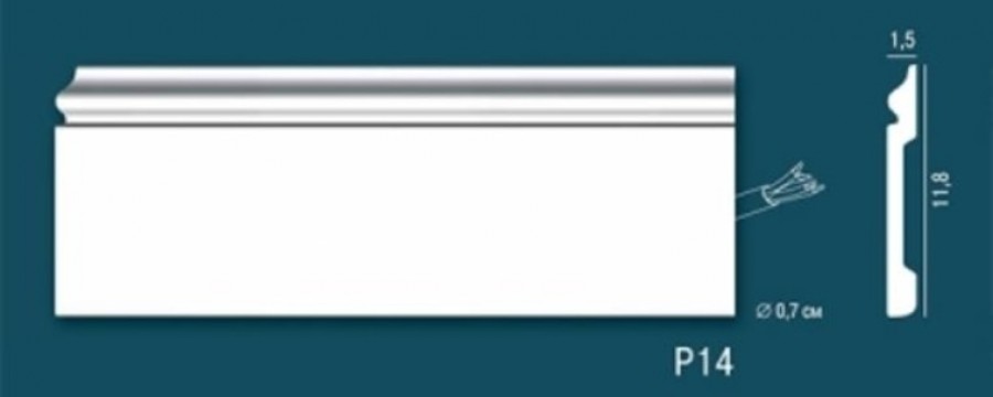 Плинтус напольный Perfect PLUS P14 дюрополимер