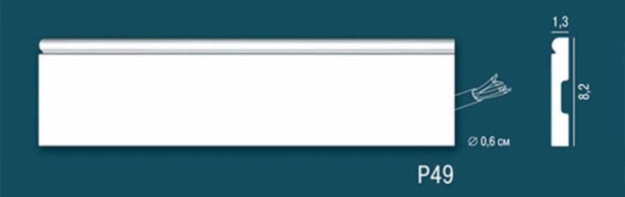 Плинтус напольный Perfect PLUS P49 дюрополимер