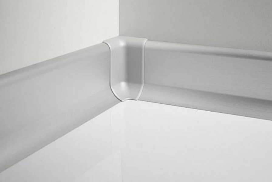 Внутренний угол  Profilpas 98/7I для плинтуса анодированного матовое серебро ПВХ